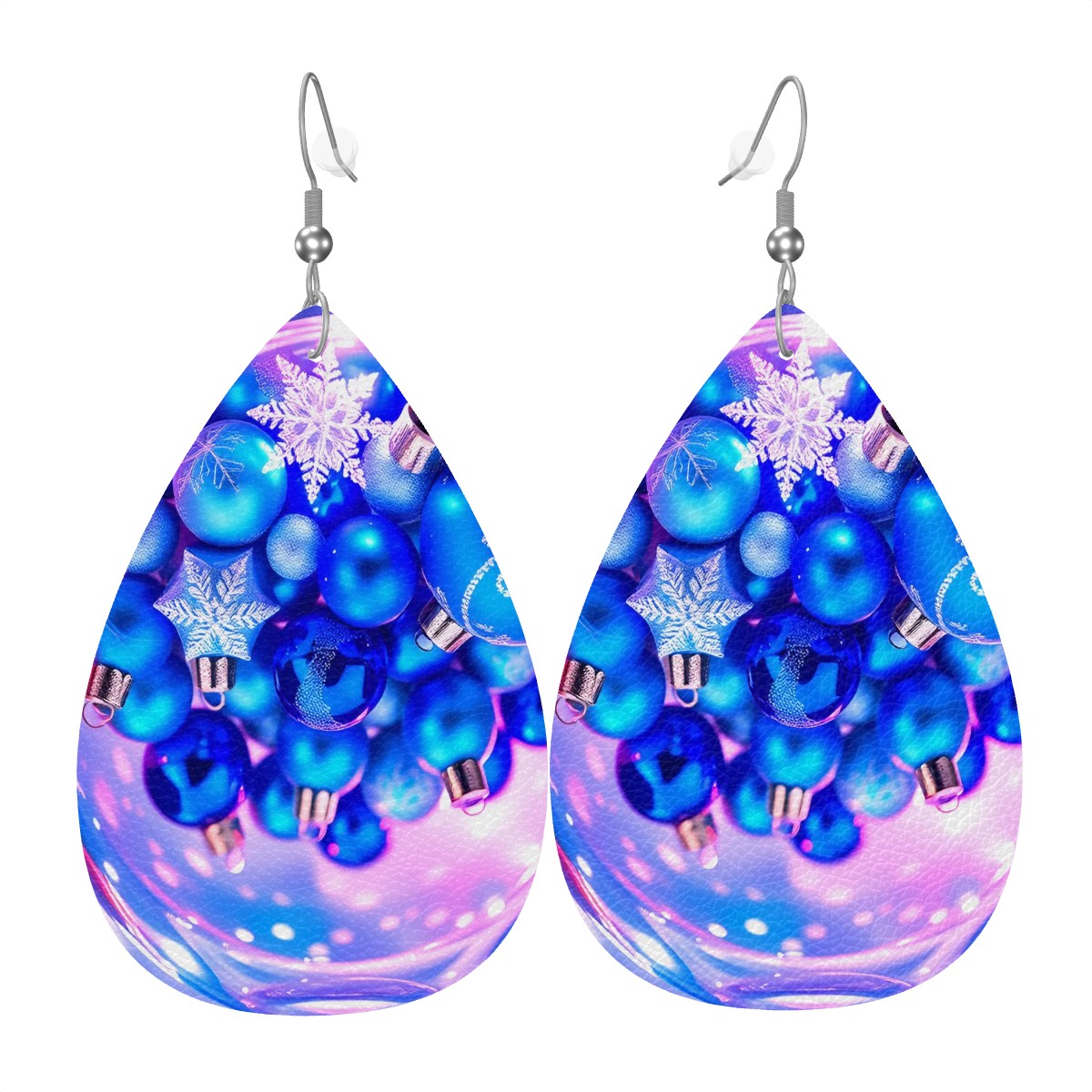 Christmas Charm Leather Teardrop Earrings - World Kryptonite
