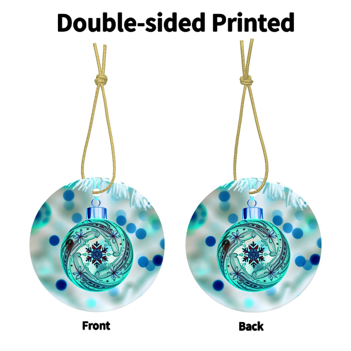 Christmas Charm Round Shape Ceramic Ornaments Christmas Decorations - World Kryptonite