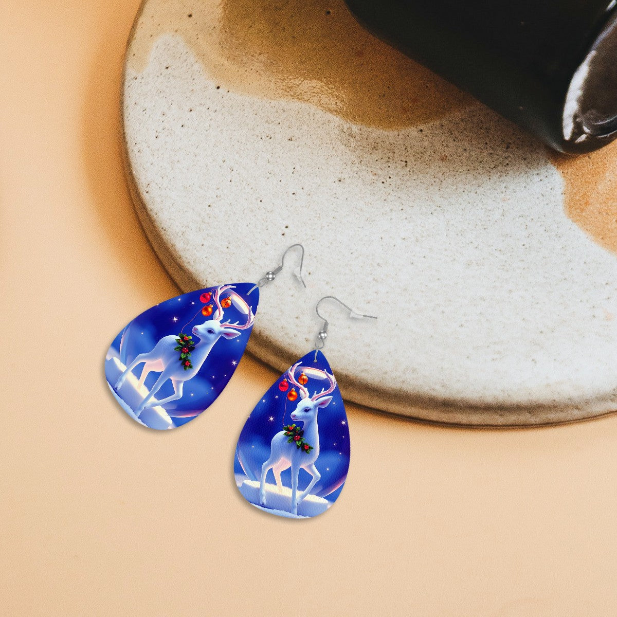 Leather Teardrop Earrings - World Kryptonite