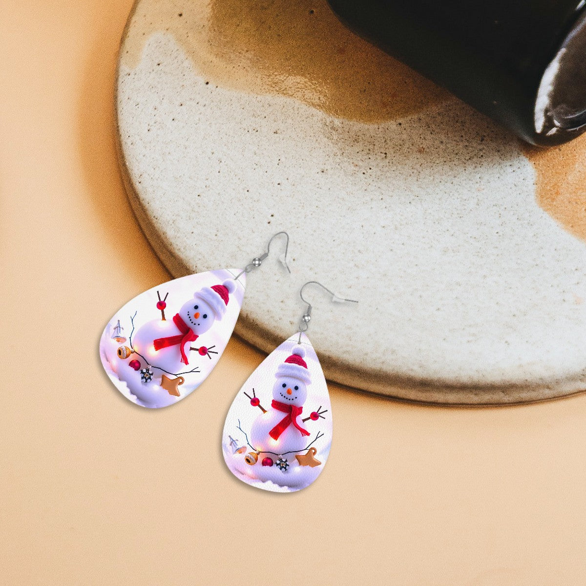 Leather Teardrop Earrings - World Kryptonite