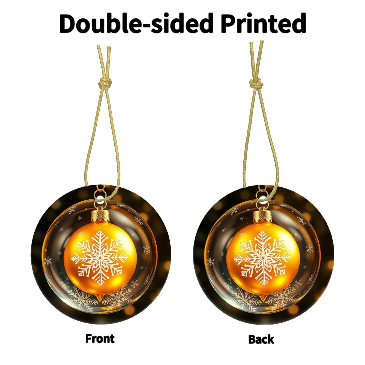 Tinsel Twinkle Round Shape Ceramic Ornaments Christmas Decorations - World Kryptonite