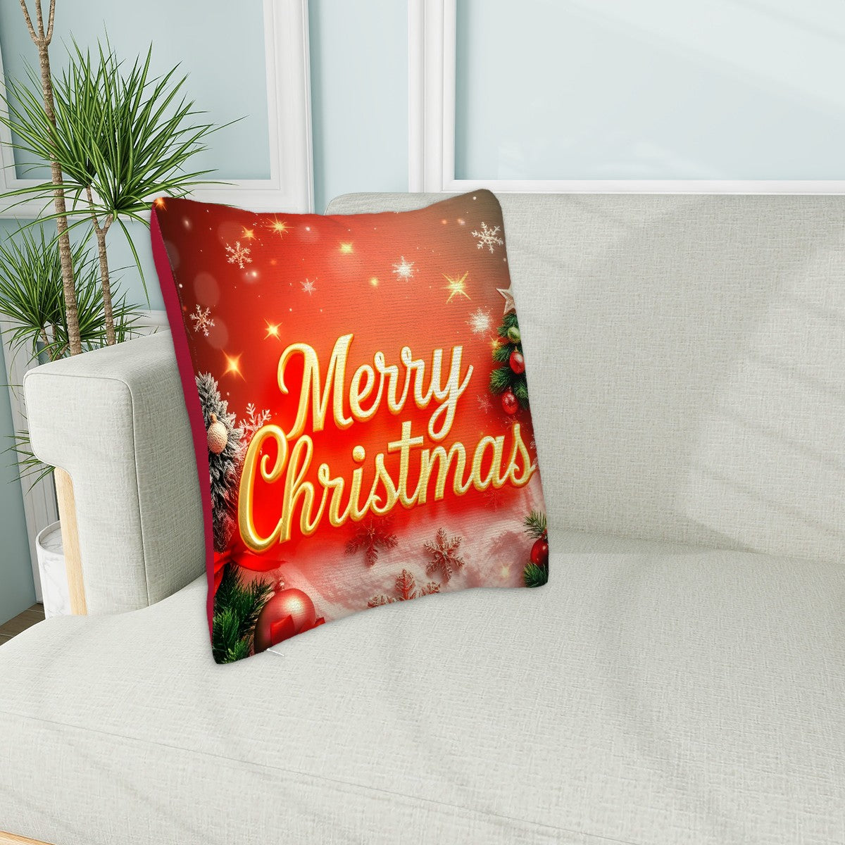 Christmas Plush Throw Pillow Covers (Double-sided Design)