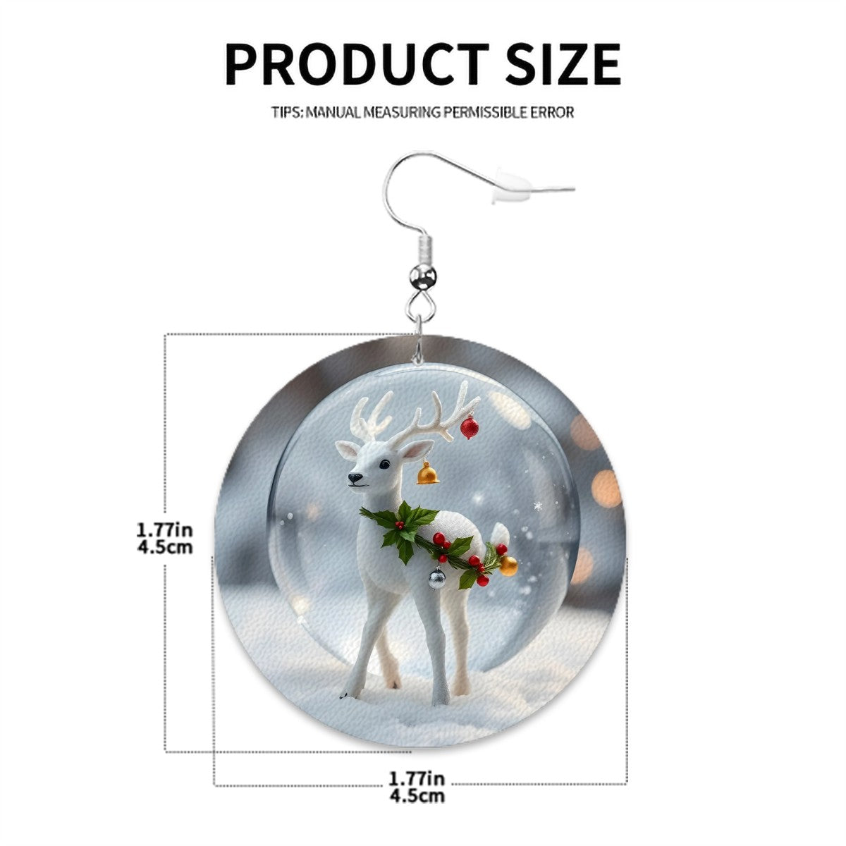Festive Glow Leather Round Earrings - World Kryptonite