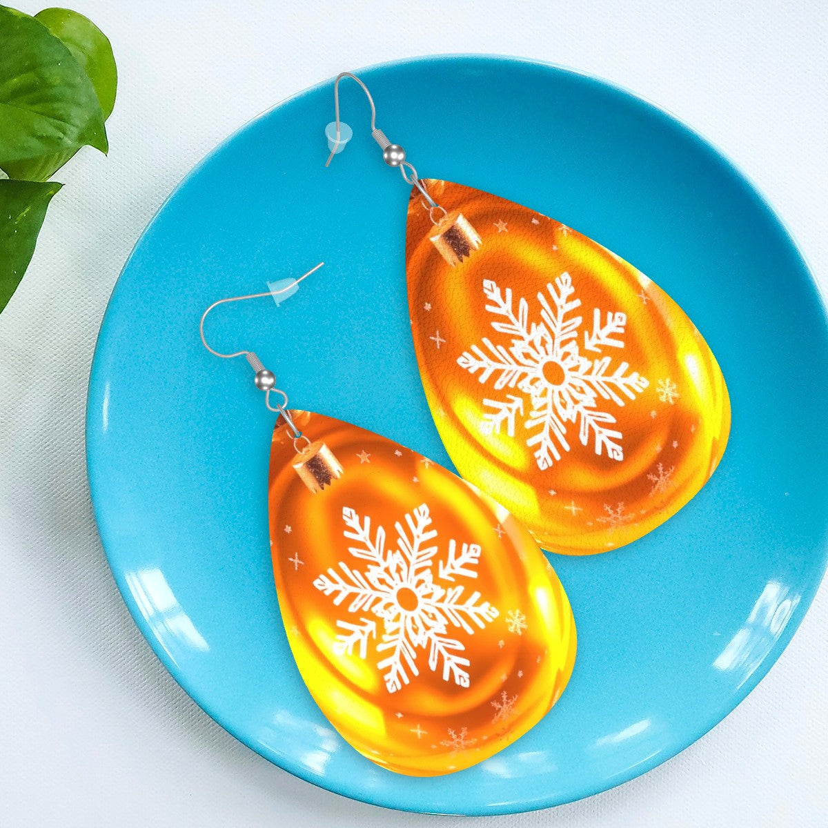 Leather Teardrop Earrings - World Kryptonite