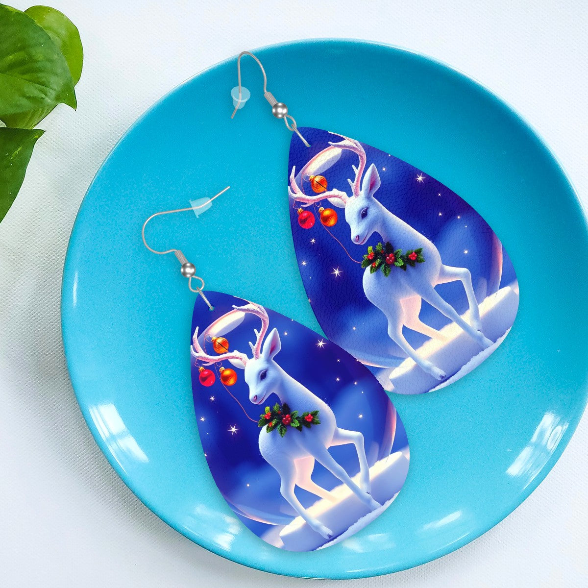 Leather Teardrop Earrings - World Kryptonite