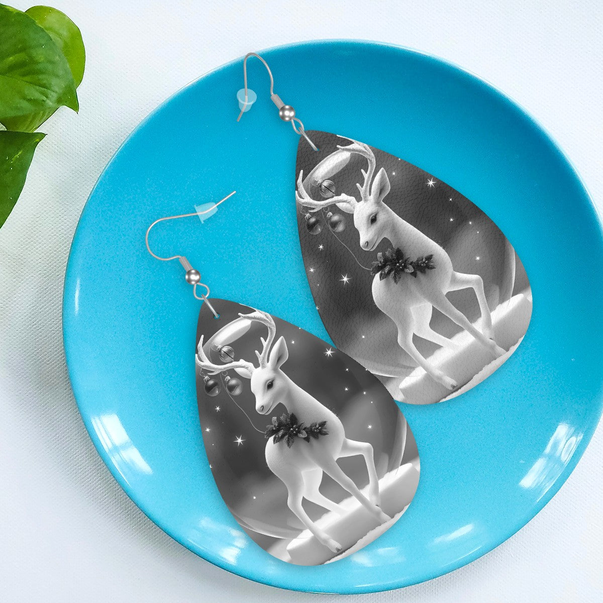 Leather Teardrop Earrings - World Kryptonite