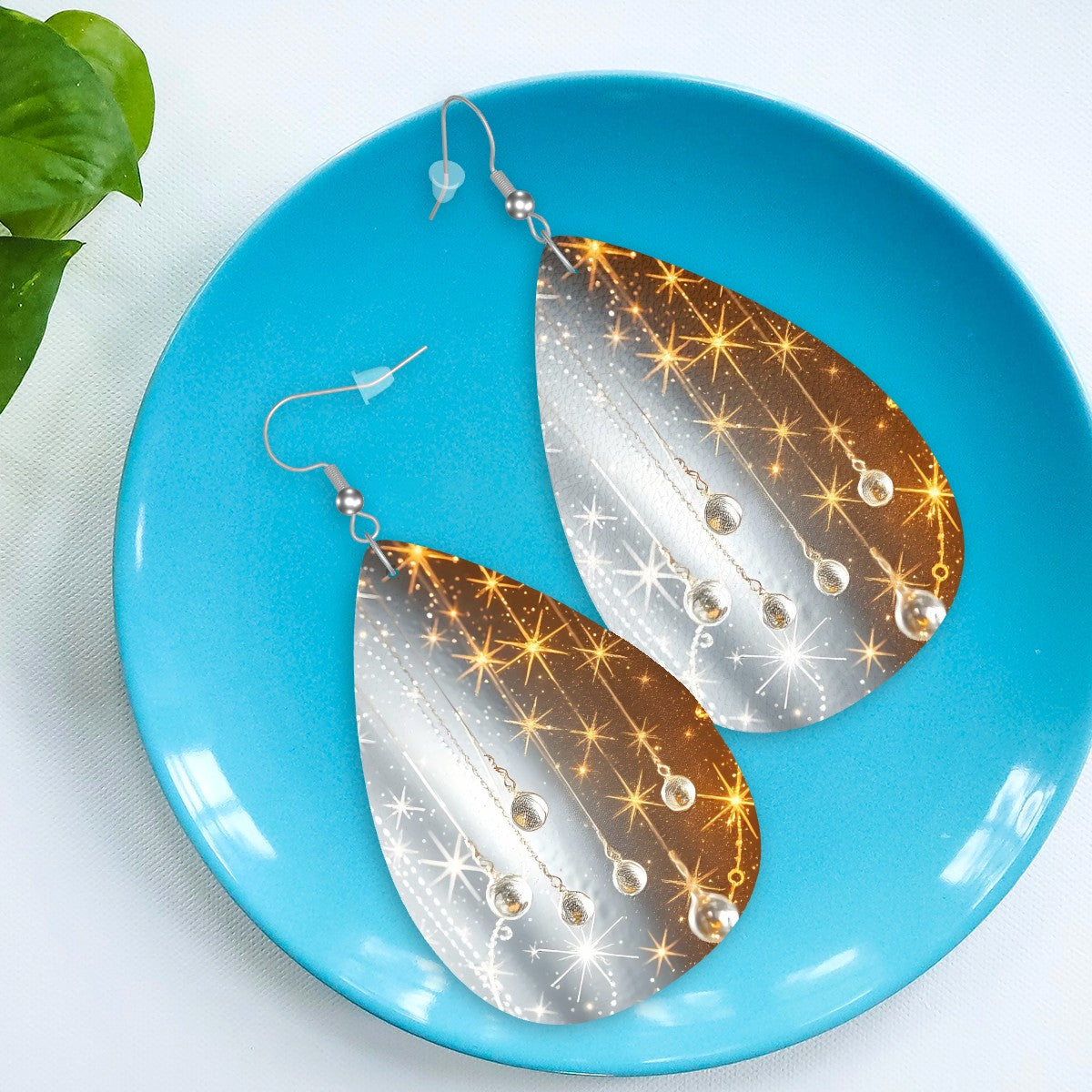 Leather Teardrop Earrings - World Kryptonite