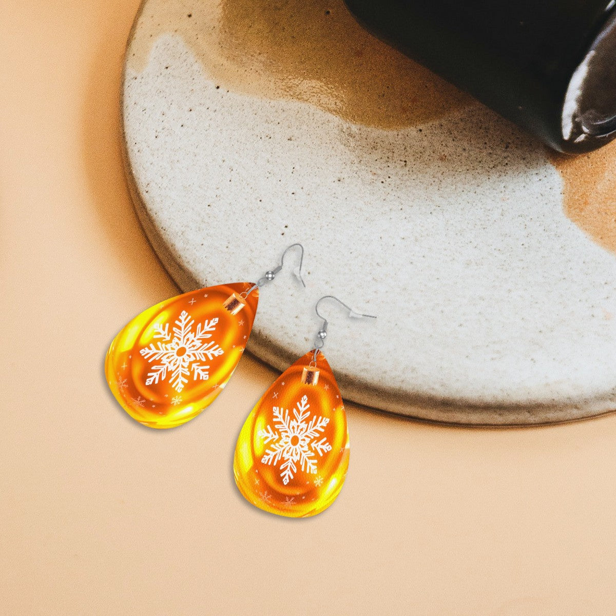 Leather Teardrop Earrings - World Kryptonite