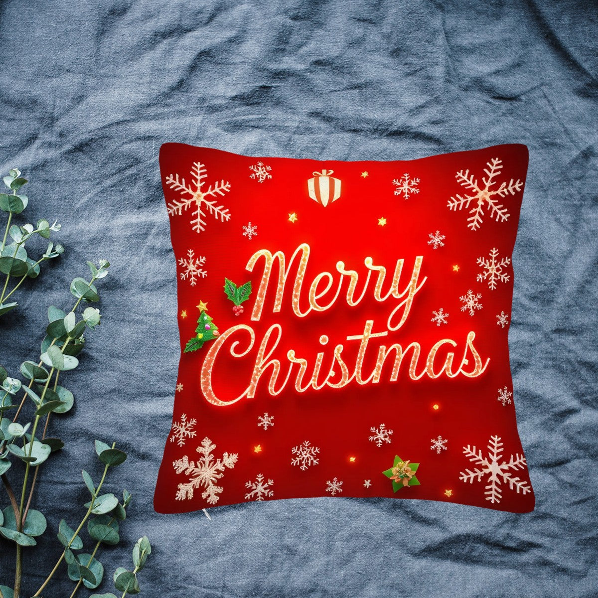 Plush Throw Pillow Covers (Double-sided Design)