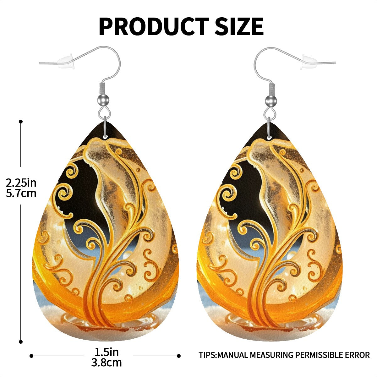 Leather Teardrop Earrings - World Kryptonite