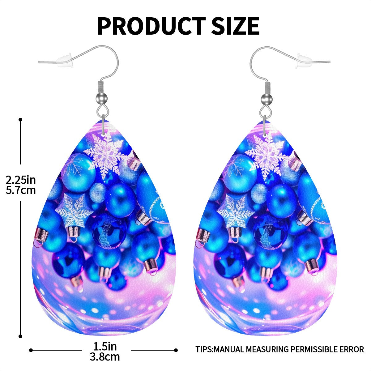 Christmas Charm Leather Teardrop Earrings - World Kryptonite