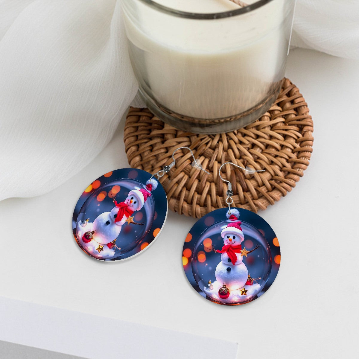 Leather Round Earrings - World Kryptonite