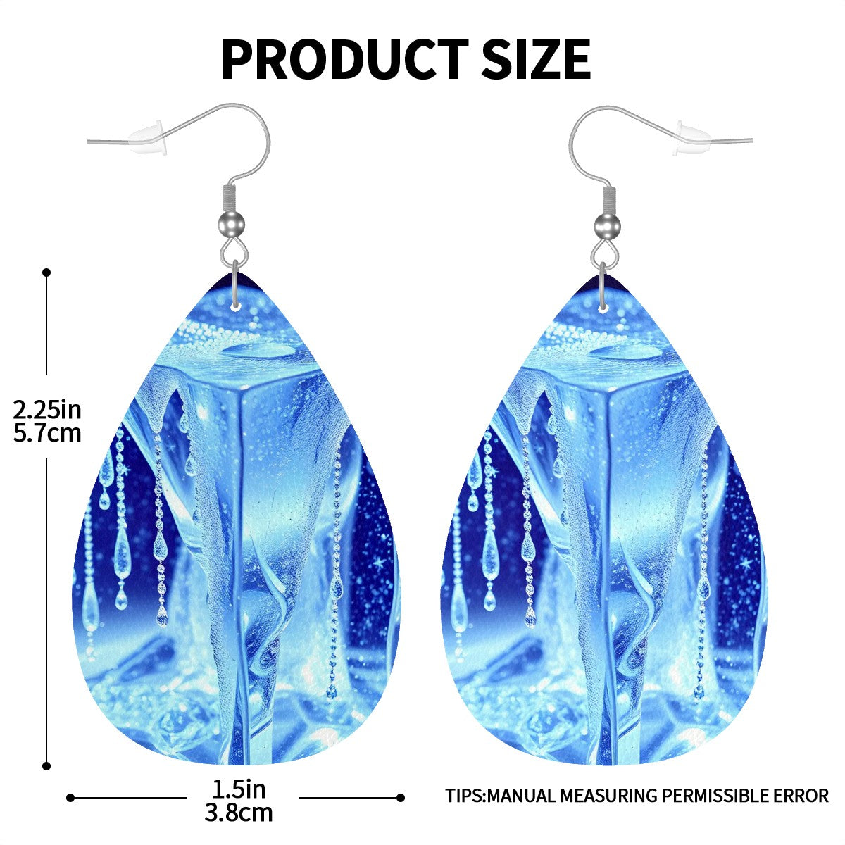 Winter Wonder Leather Teardrop Earrings - World Kryptonite