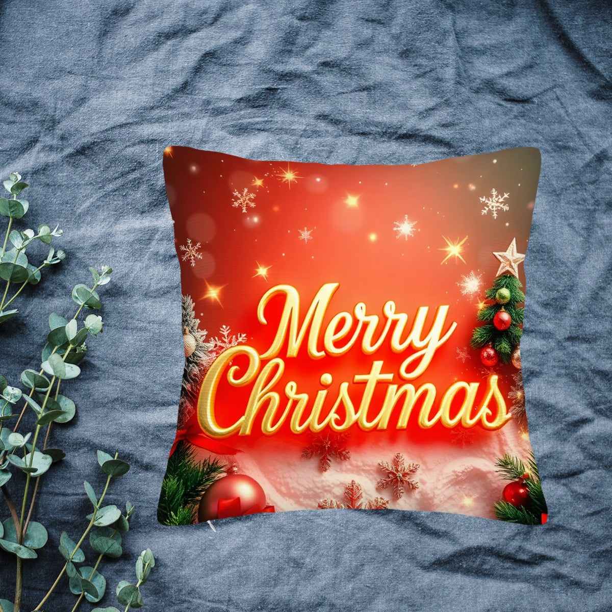 Christmas Plush Throw Pillow Covers (Double-sided Design)