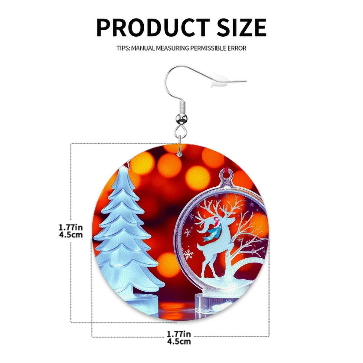 Christmas pleasure: Leather Round Earrings - World Kryptonite
