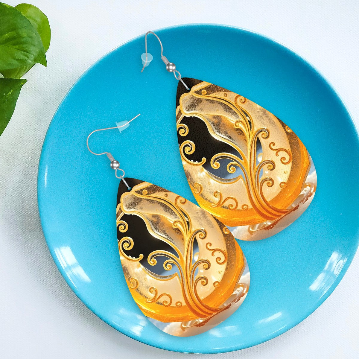 Leather Teardrop Earrings - World Kryptonite