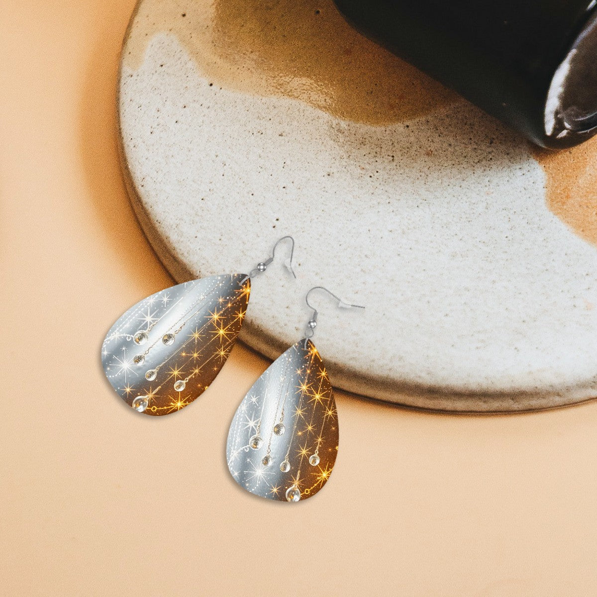 Leather Teardrop Earrings - World Kryptonite