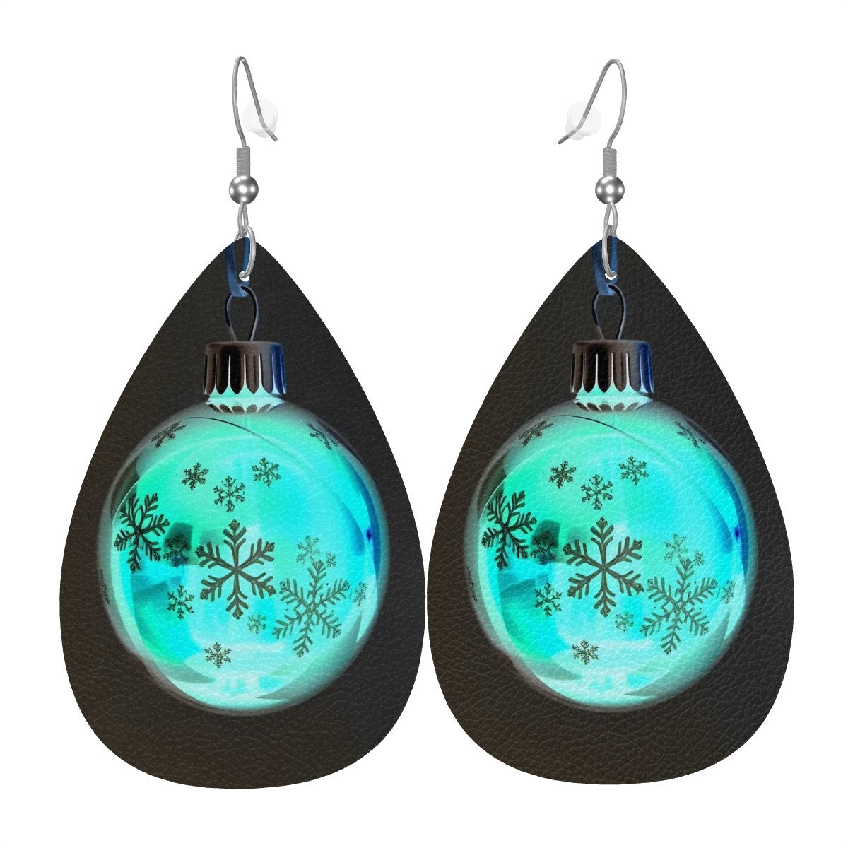 Leather Teardrop Earrings - World Kryptonite