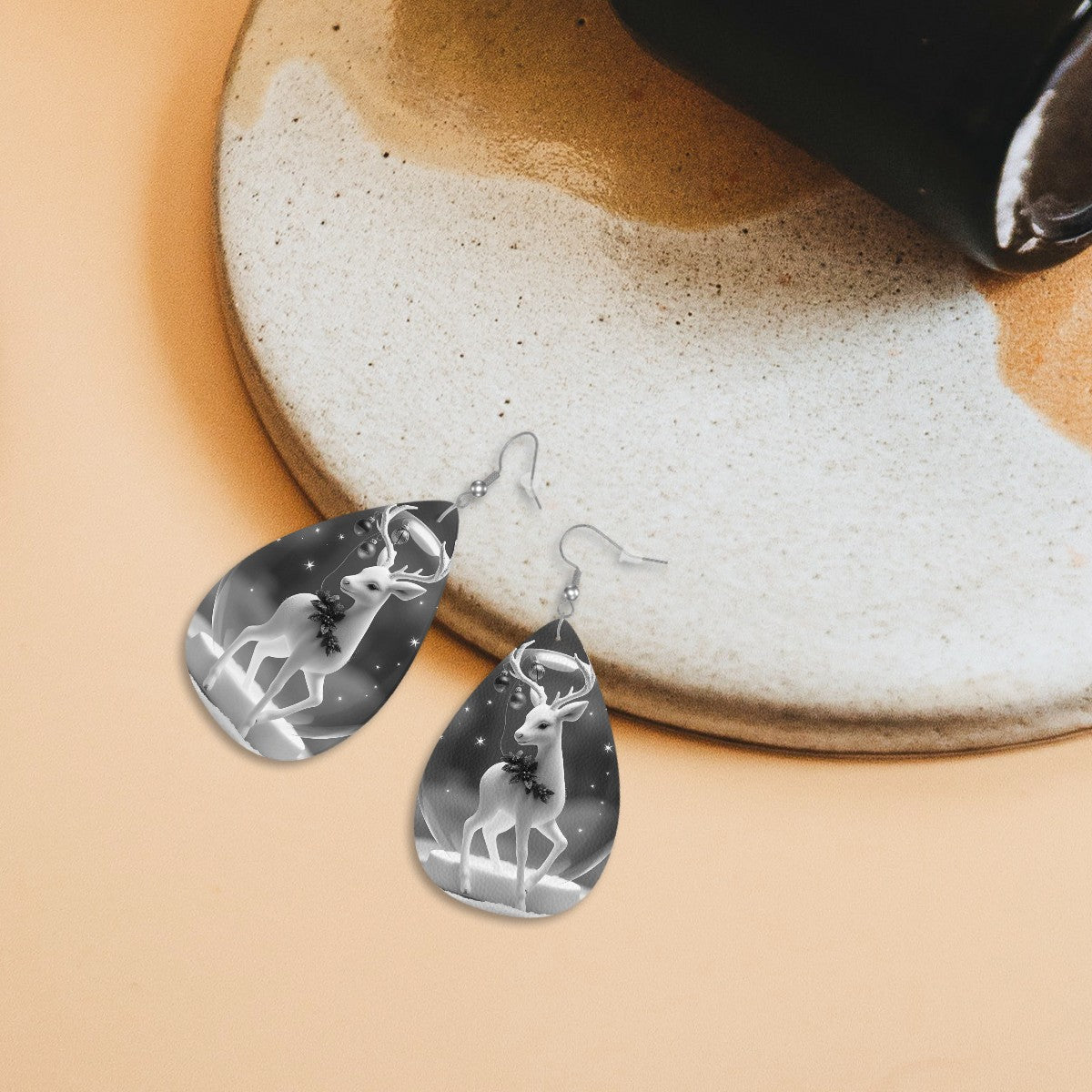 Leather Teardrop Earrings - World Kryptonite