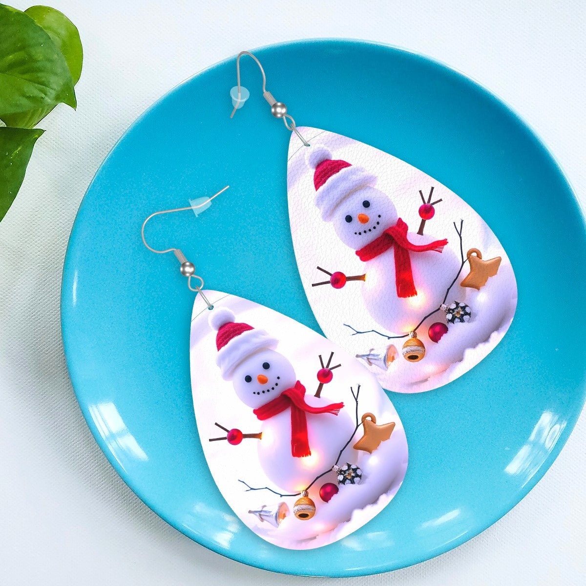 Leather Teardrop Earrings - World Kryptonite