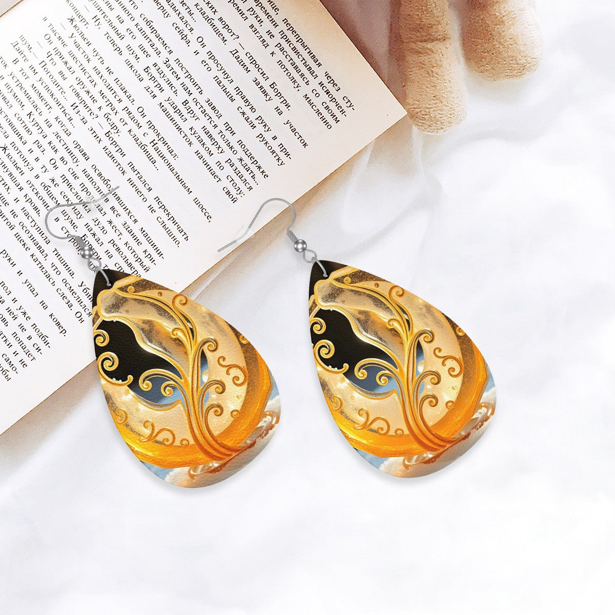 Leather Teardrop Earrings - World Kryptonite