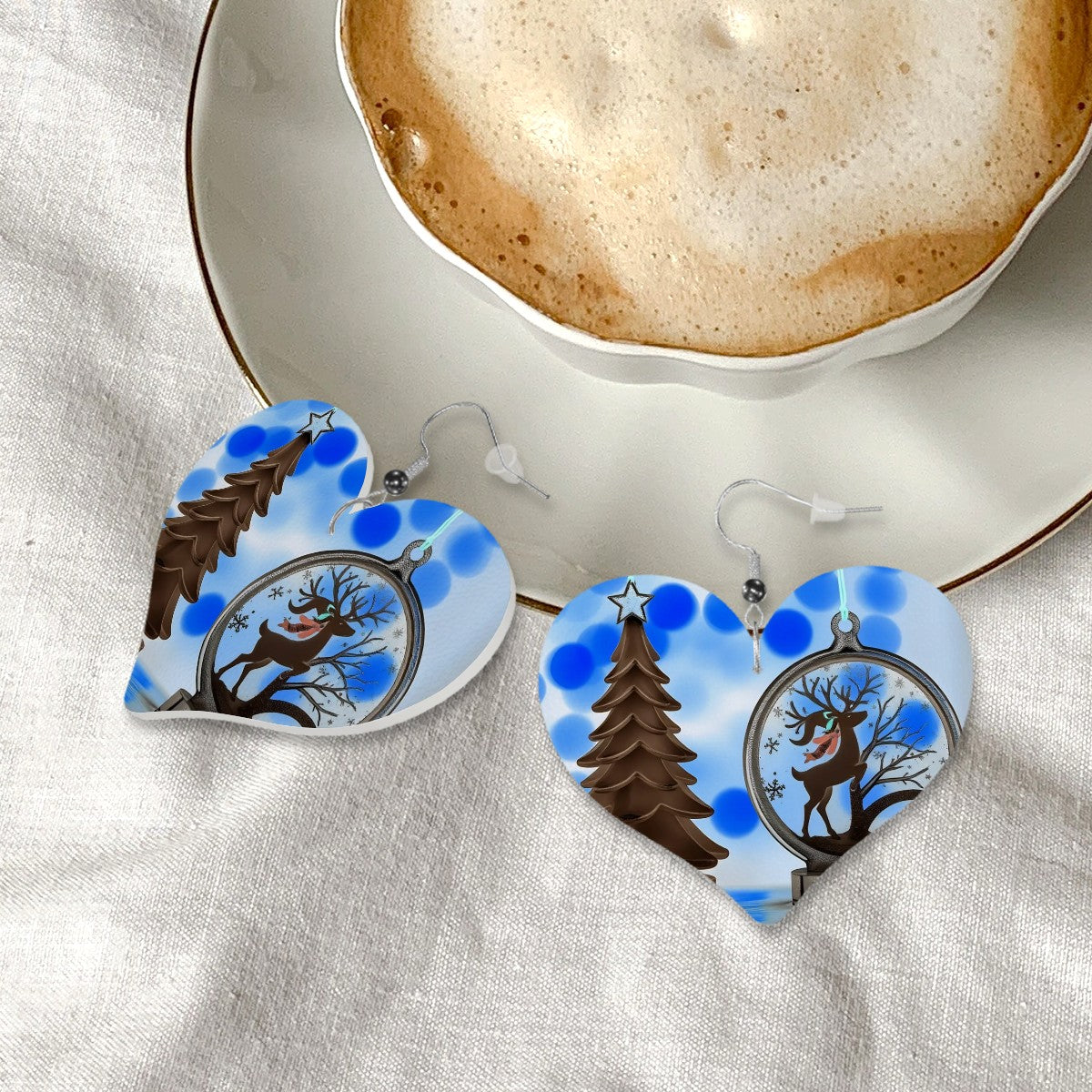 Cheerful Glow Heart Shape Leather Earrings - World Kryptonite