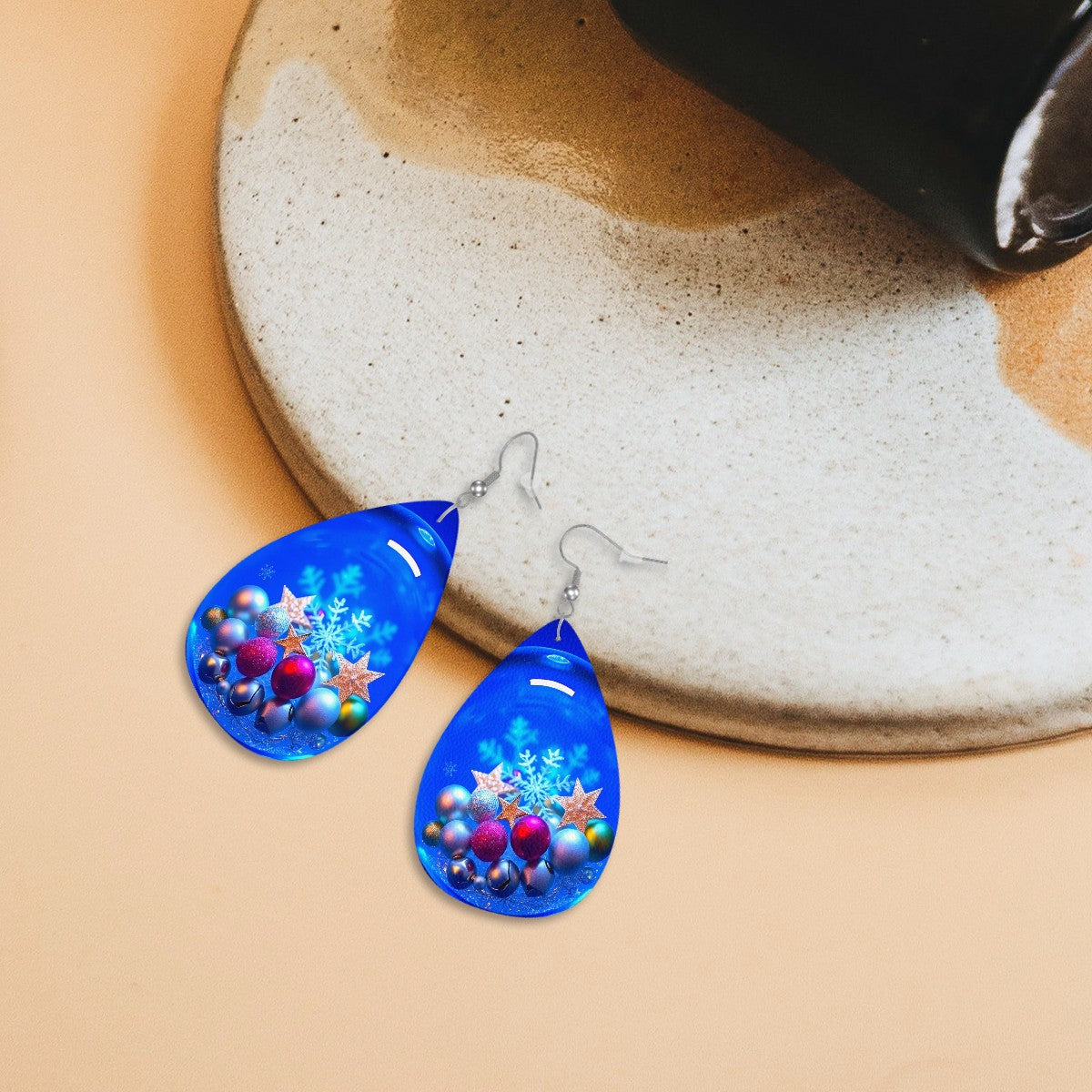 Leather Teardrop Earrings - World Kryptonite