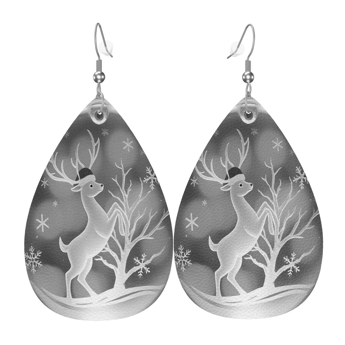Leather Teardrop Earrings - World Kryptonite