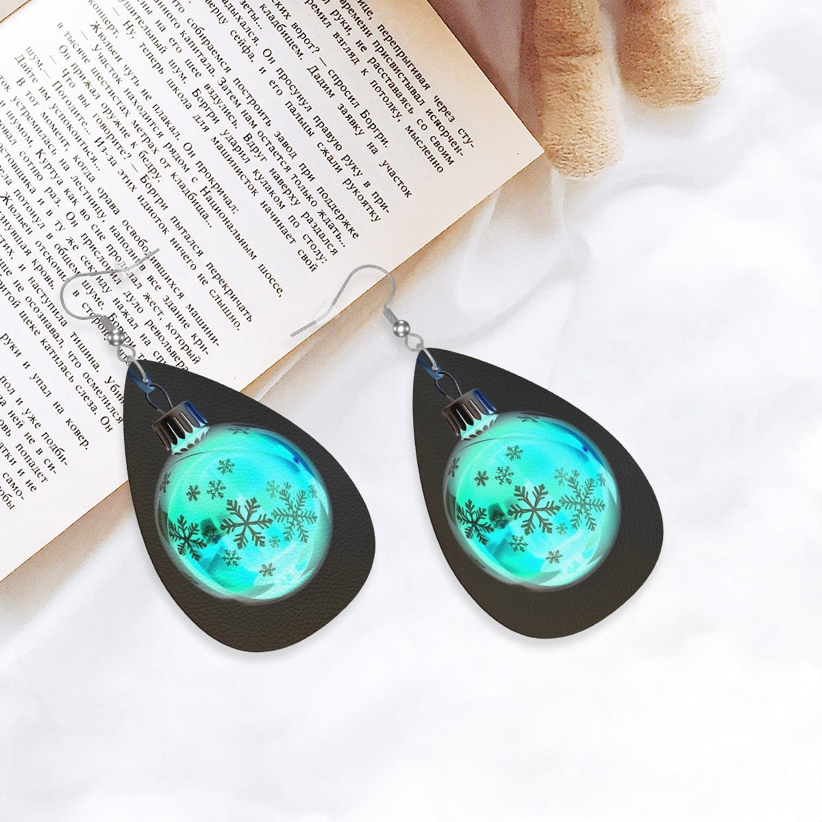 Leather Teardrop Earrings - World Kryptonite