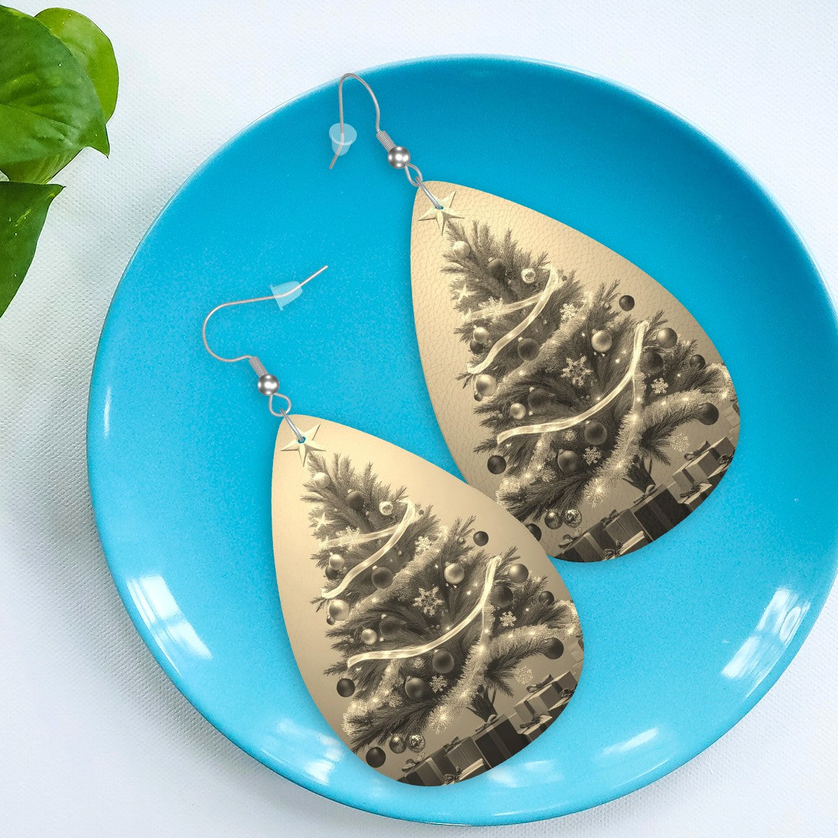 Leather Teardrop Earrings - World Kryptonite
