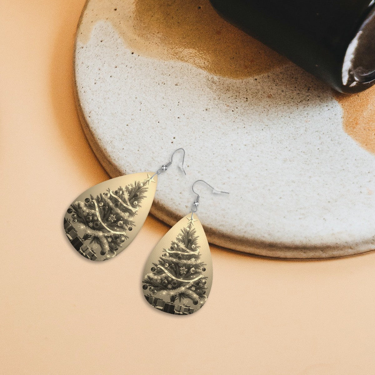 Leather Teardrop Earrings - World Kryptonite