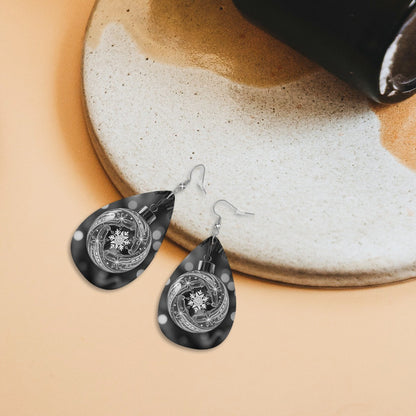 Leather Teardrop Earrings