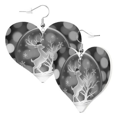 Heart Shape Leather Earrings - World Kryptonite