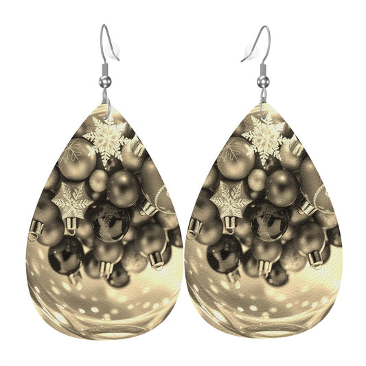 Leather Teardrop Earrings