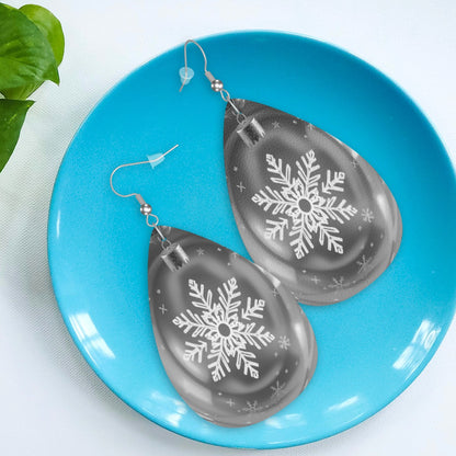 Leather Teardrop Earrings