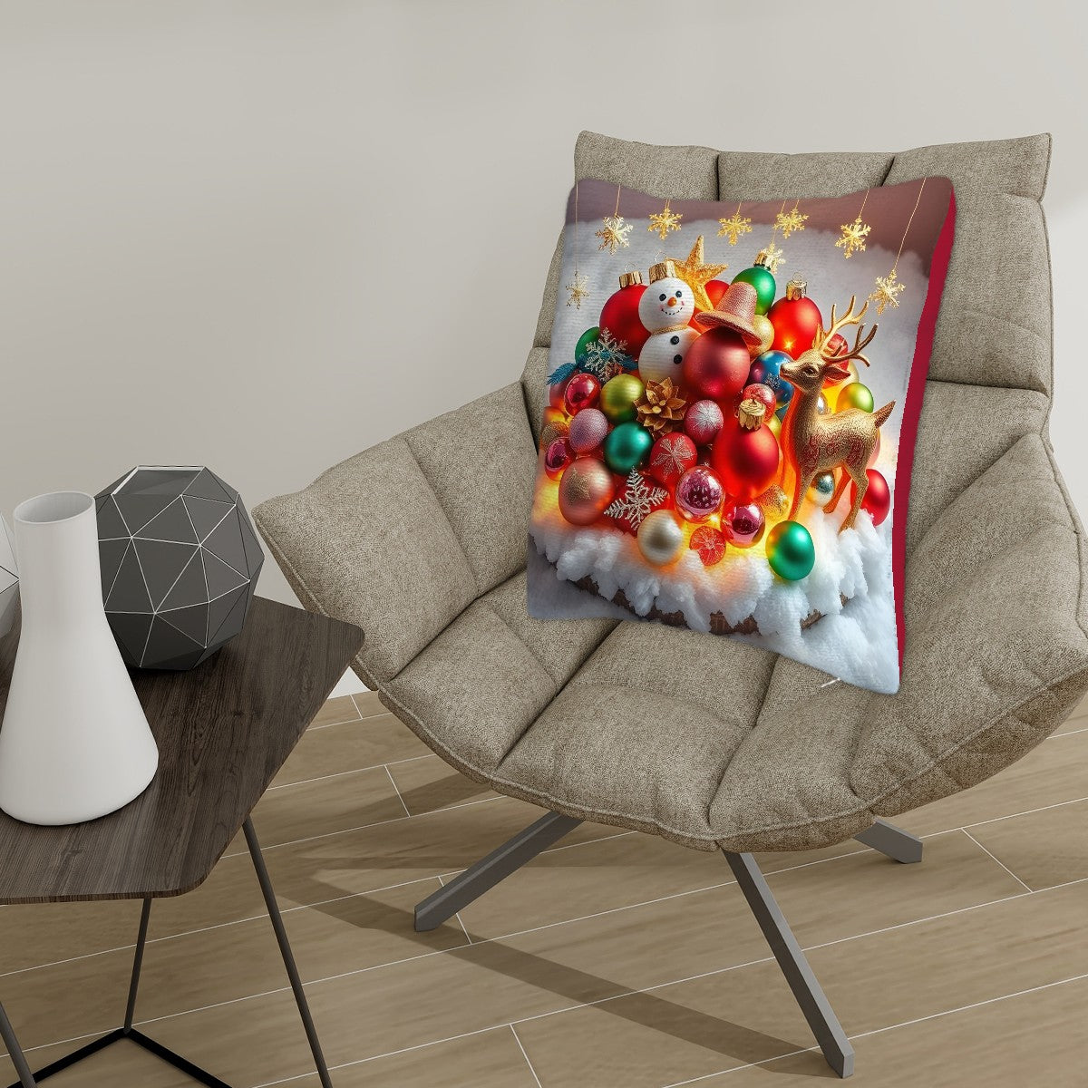 Plush Throw Pillow Covers (Double-sided Design)