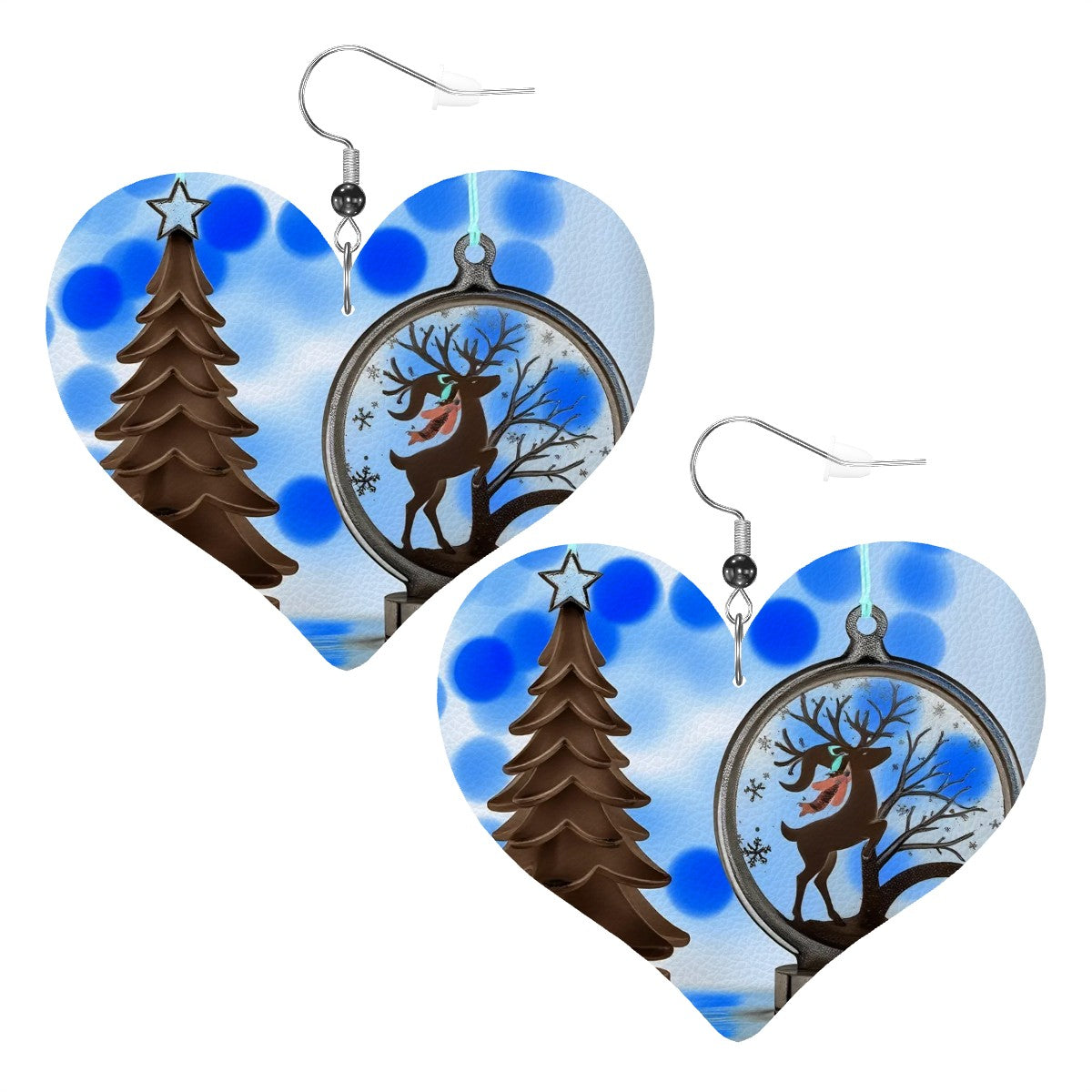 Cheerful Glow Heart Shape Leather Earrings