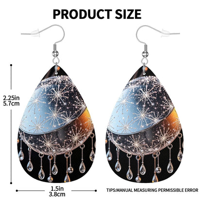 Leather Teardrop Earrings - World Kryptonite