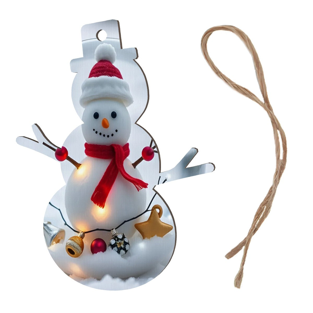 Wood Christmas Ornaments Snowman Shape - World Kryptonite