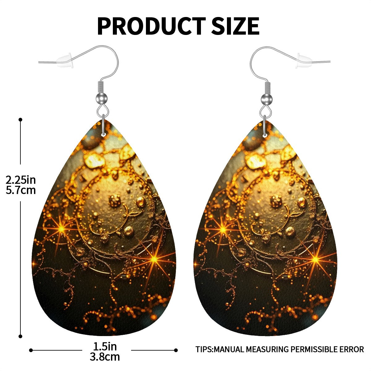 Leather Teardrop Earrings - World Kryptonite