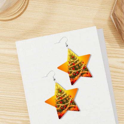 Leather Star Earrings - World Kryptonite