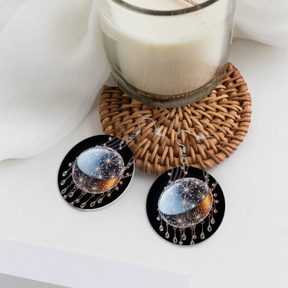 Leather Round Earrings - World Kryptonite