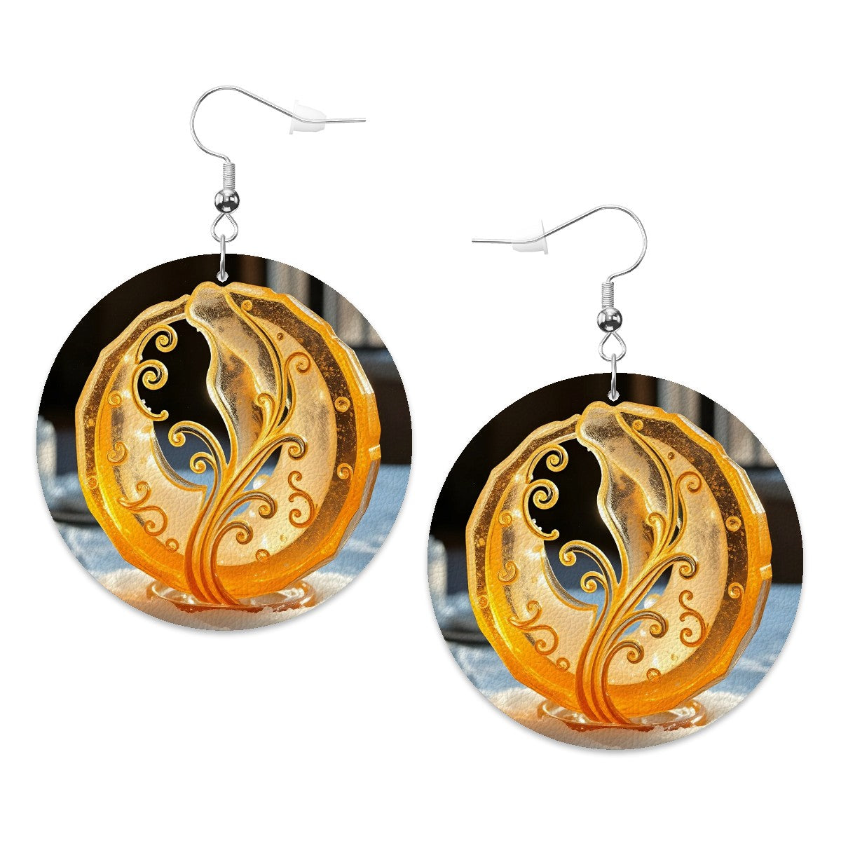 Leather Round Earrings - World Kryptonite