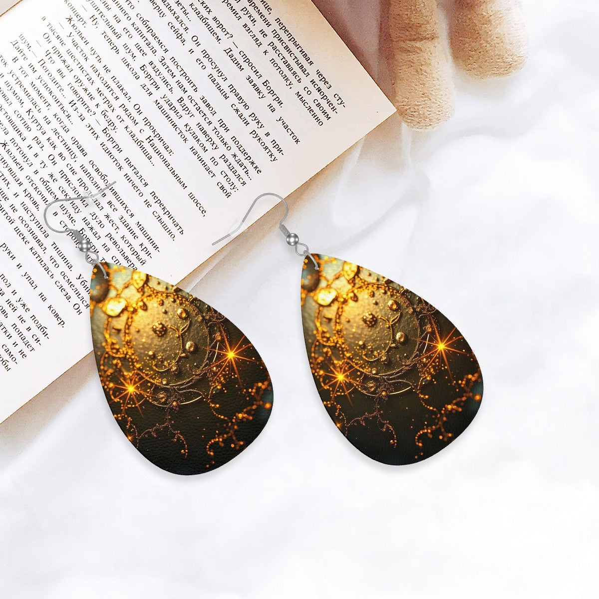 Leather Teardrop Earrings - World Kryptonite