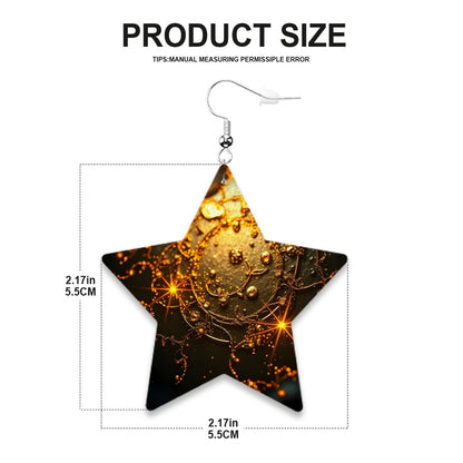 Leather Star Earrings - World Kryptonite