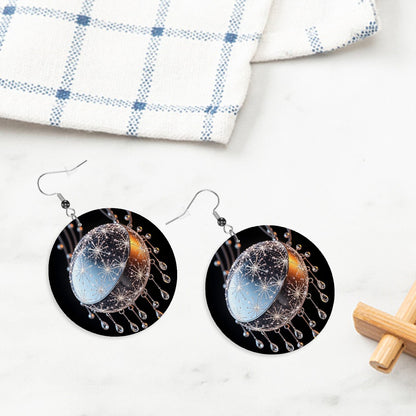 Leather Round Earrings - World Kryptonite