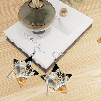 Leather Star Earrings - World Kryptonite