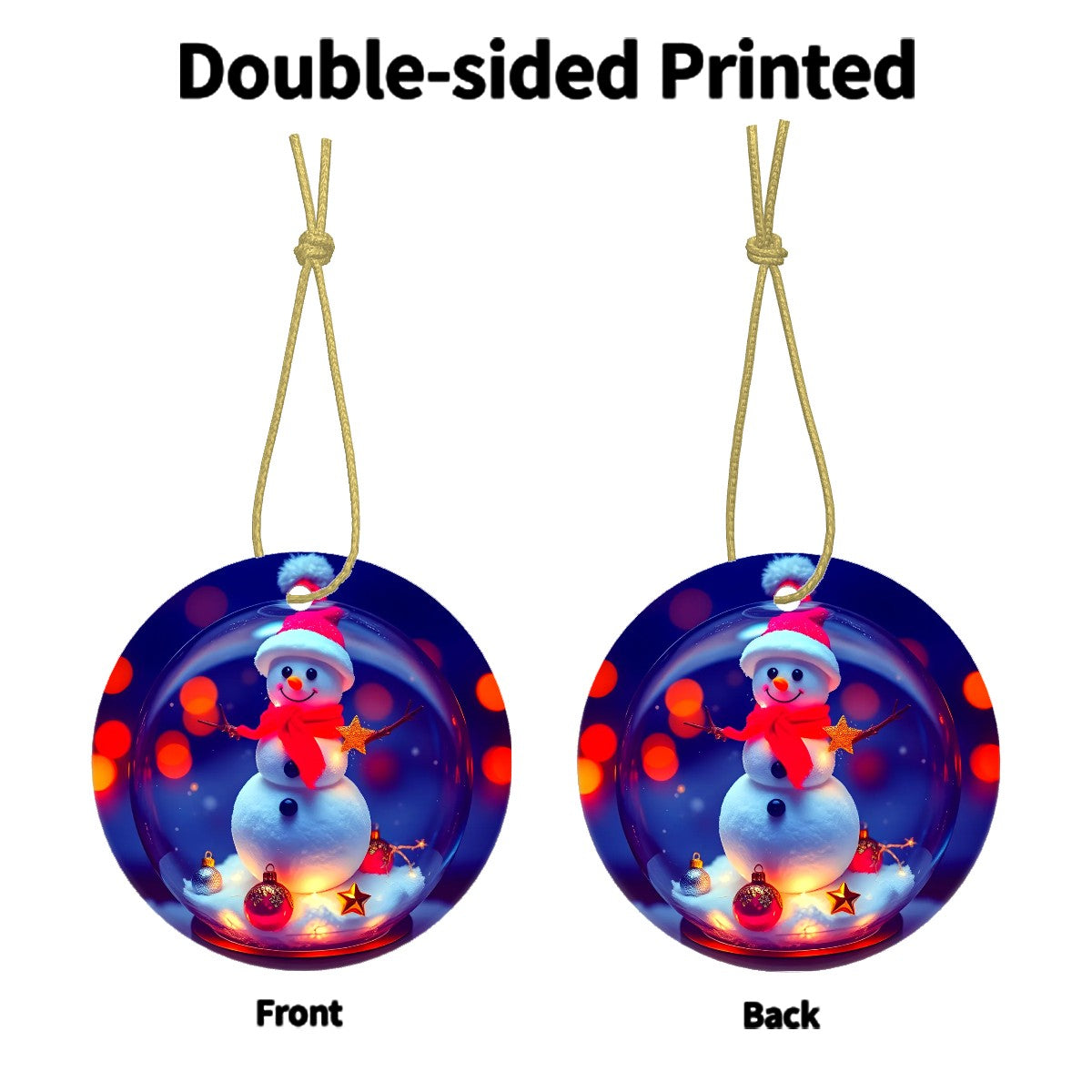 Merry Magic Round Shape Ceramic Ornaments Christmas Decorations