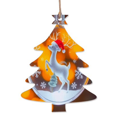 Wood Christmas Ornaments Christmas Tree Shape - World Kryptonite