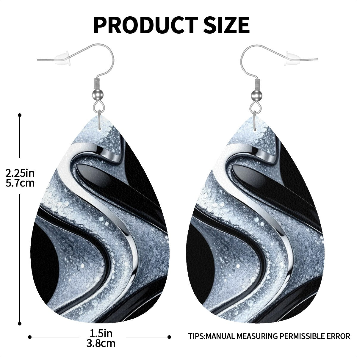 Leather Teardrop Earrings - World Kryptonite